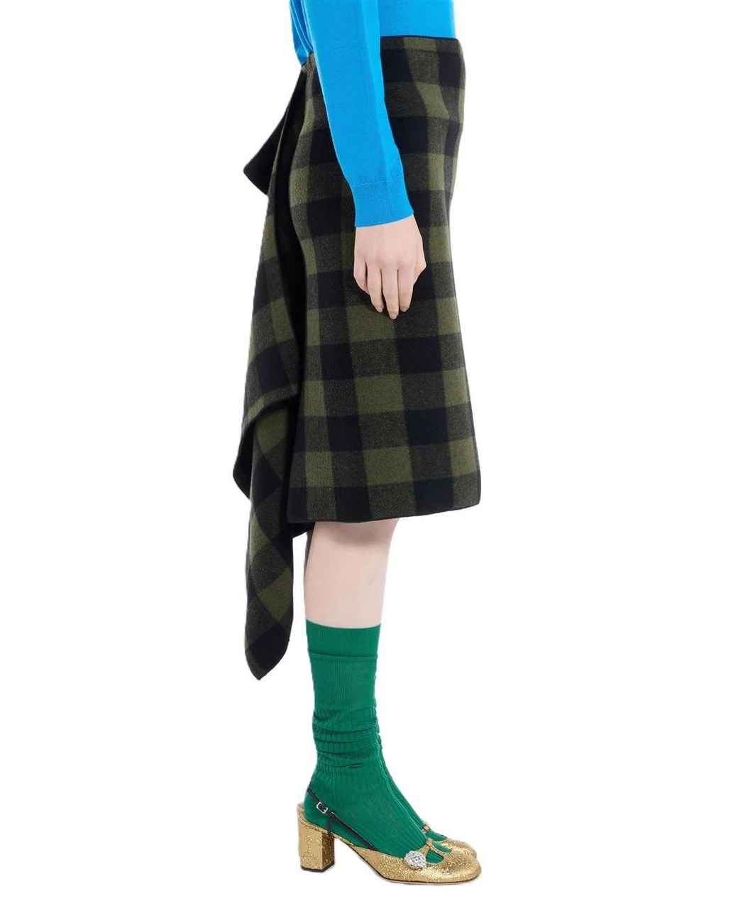 N°21 Black Plaid Skirt