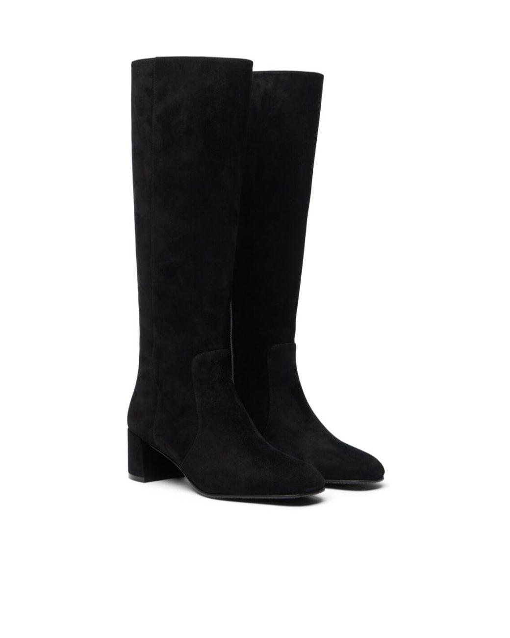 Stuart Weitzman Black Zipper Boots