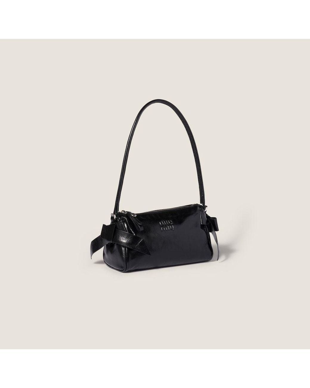 Miu Miu Black Shiny Leather Pouch