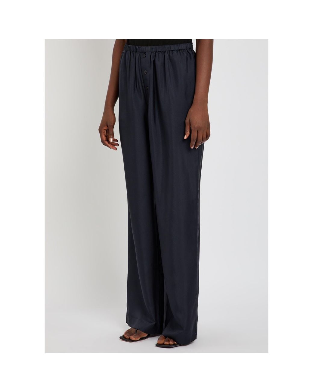 Rohe Blue Relaxed-Fit Wide-Leg Trousers