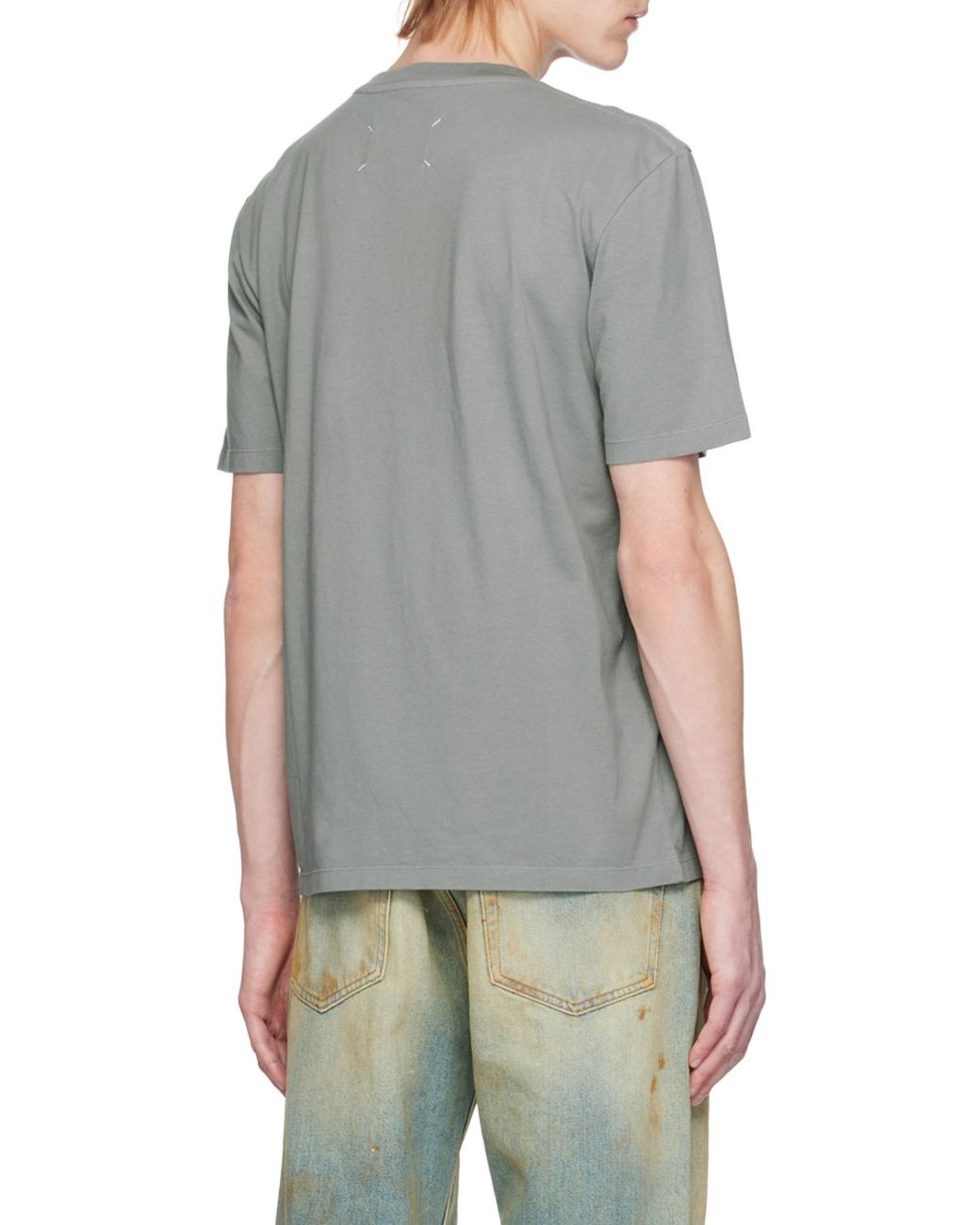 Maison Margiela Gray Short-Sleeved Crewneck T-Shirt for men