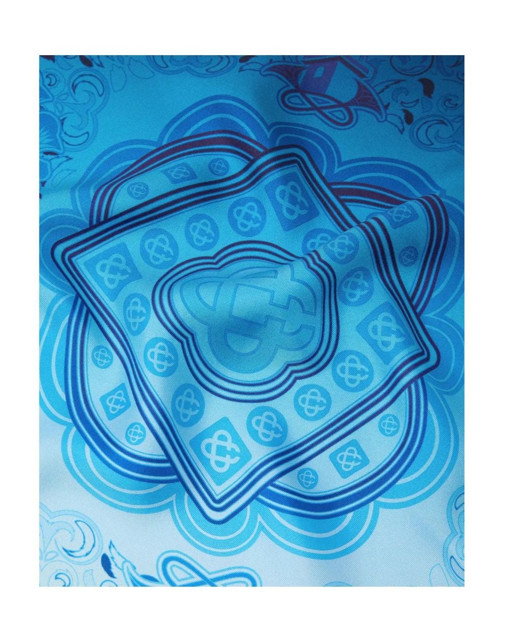 Casablanca Blue Logo Printed Scarf for men