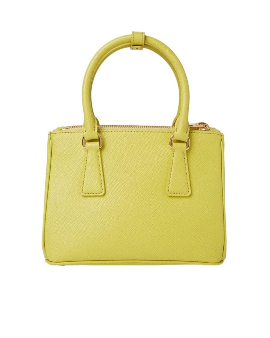 Prada Yellow Logo Shoulder Bag