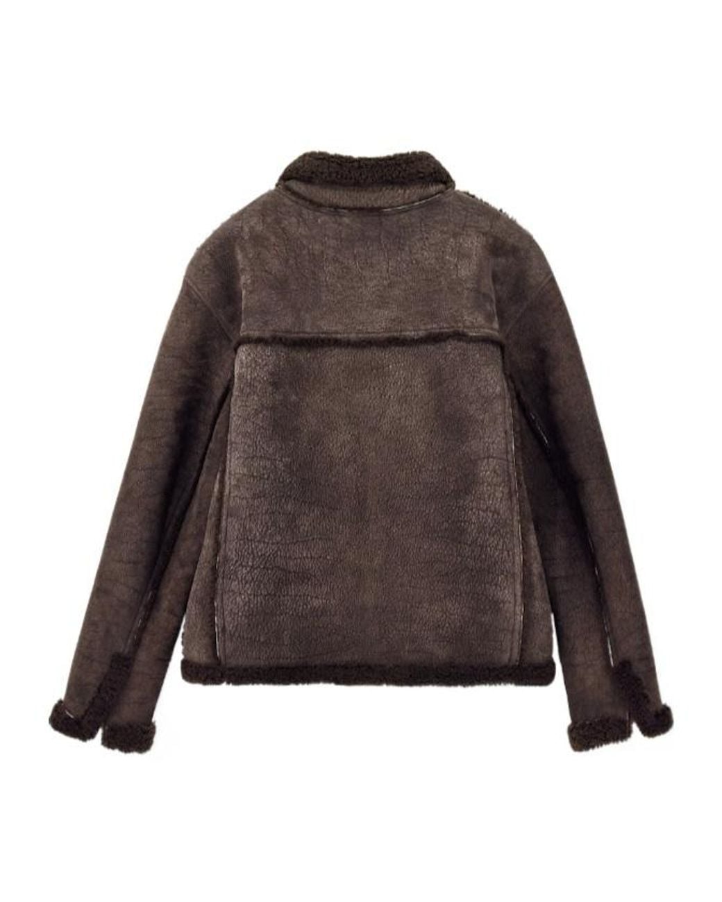 Giorgio Armani Brown Shearling Blouson Jacket for men