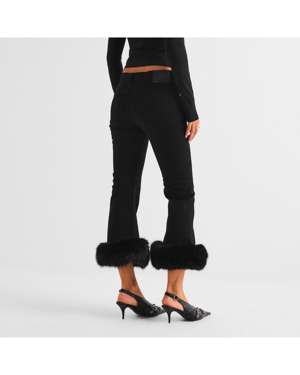 Balenciaga Black Solid Color Casual Pants