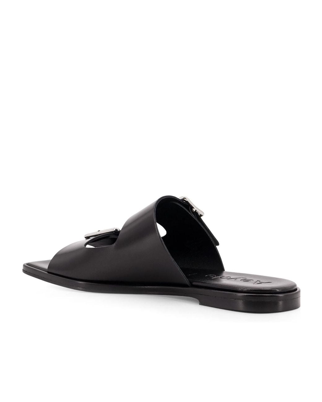 Aeyde Black Tonya Double-Strap Sandals