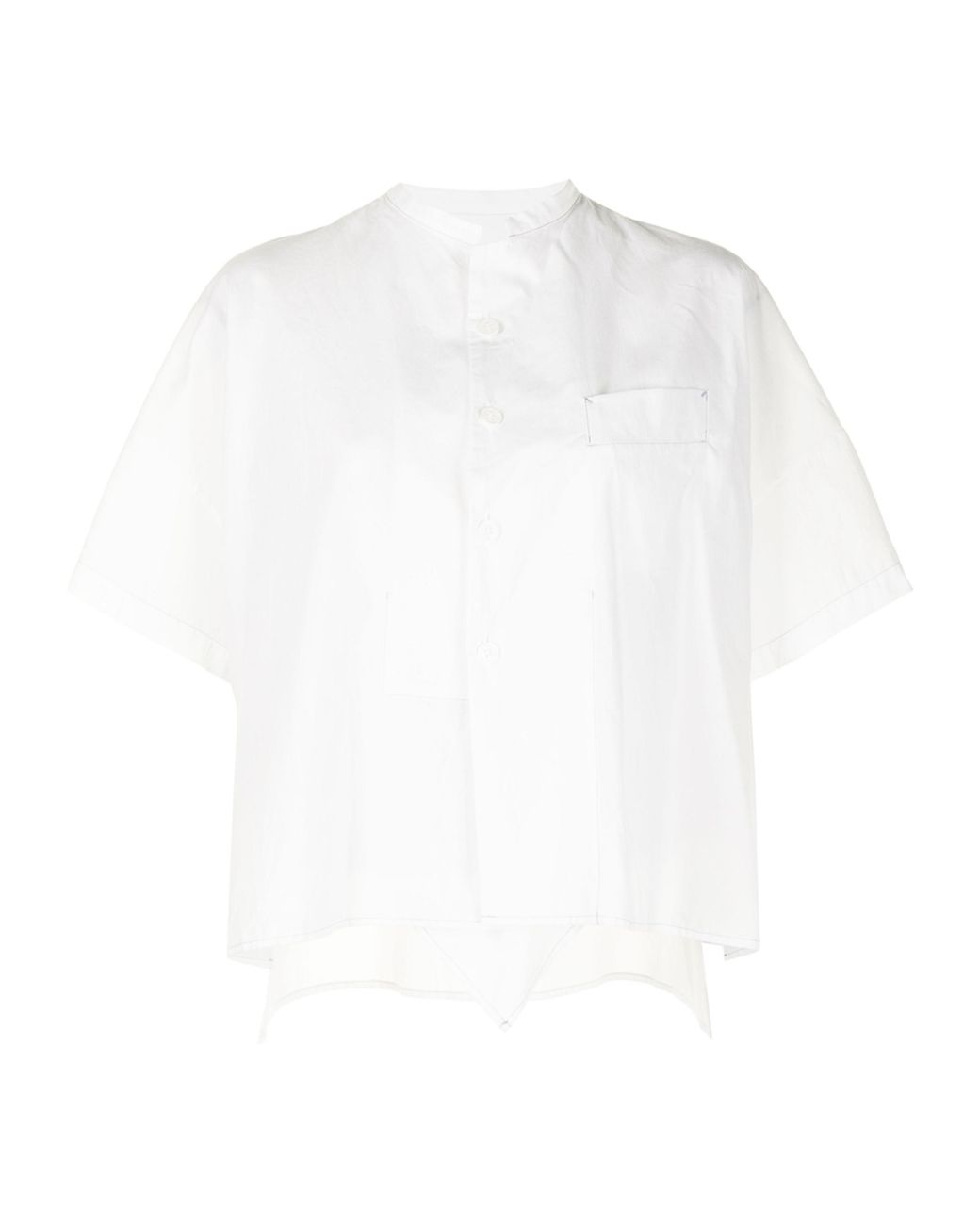 Y's Yohji Yamamoto White Draped Shirt
