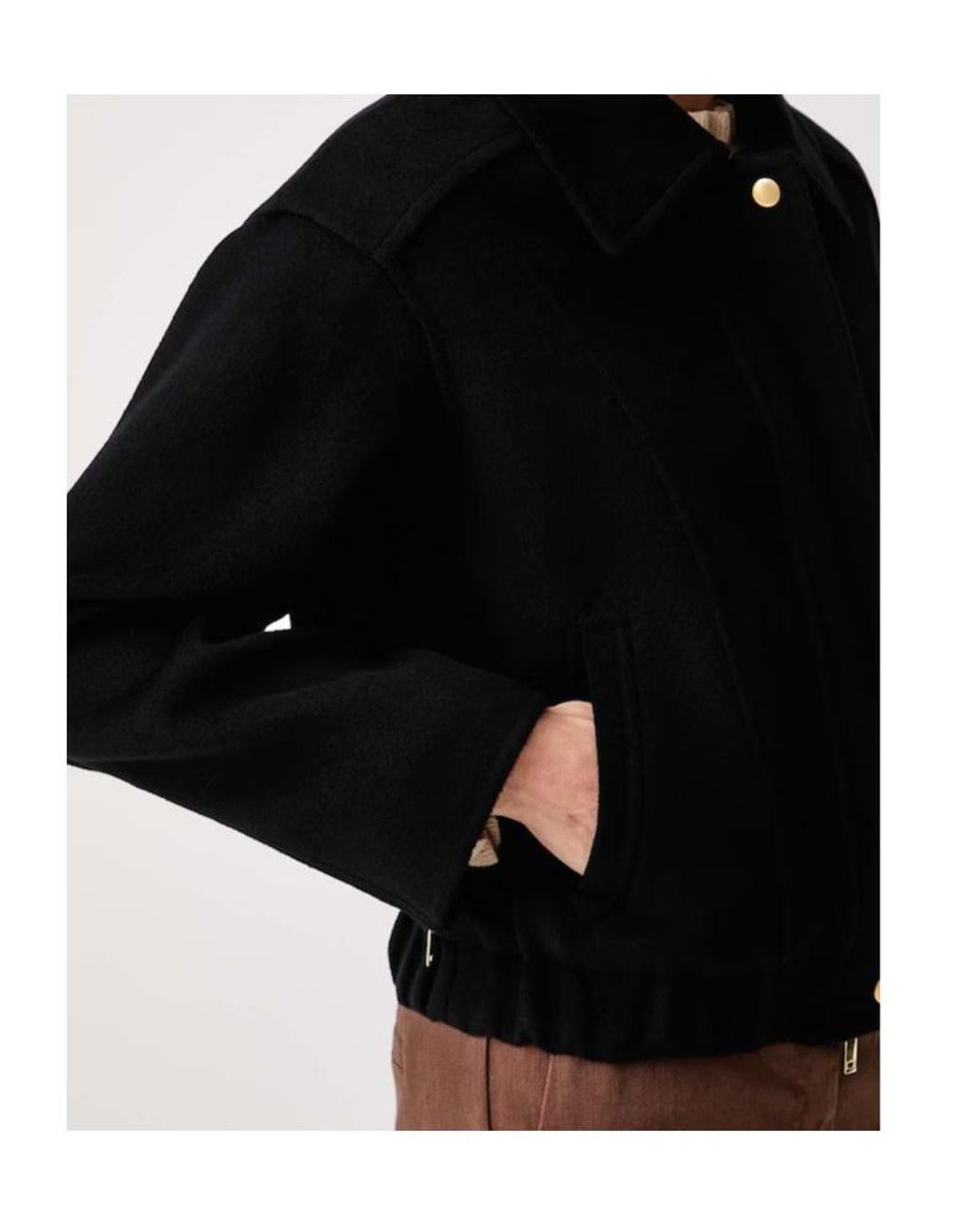 Marella Black Casual Zip-Up Jacket