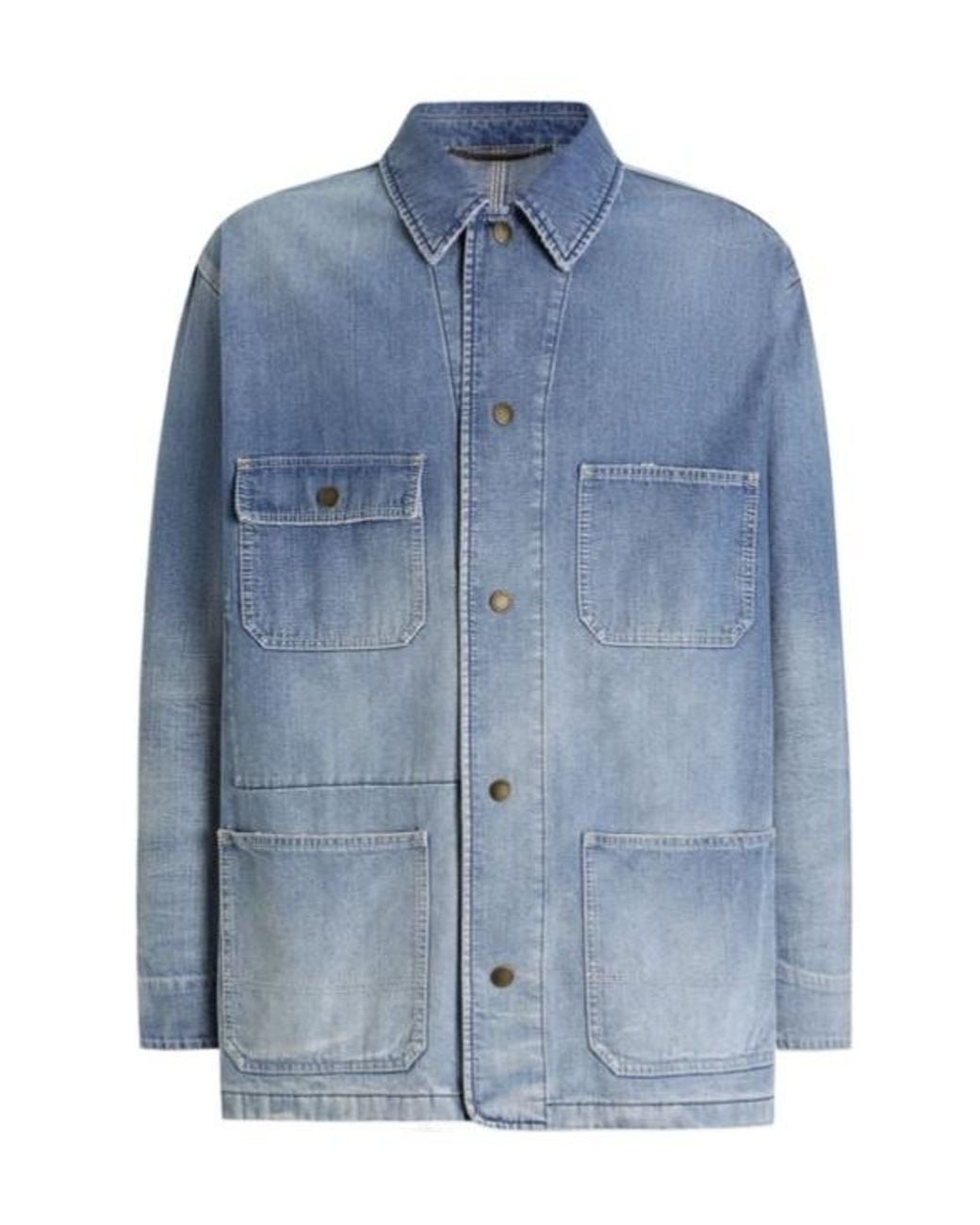 Dolce & Gabbana Blue Vintage Effect Denim Jacket for men