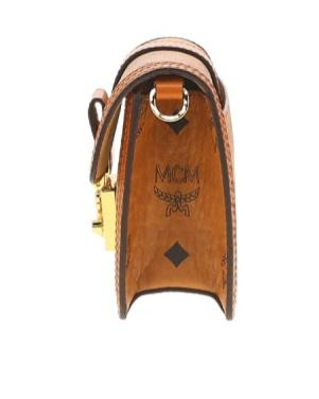 MCM Brown Tracy Visetos Mini Crossbody Bag