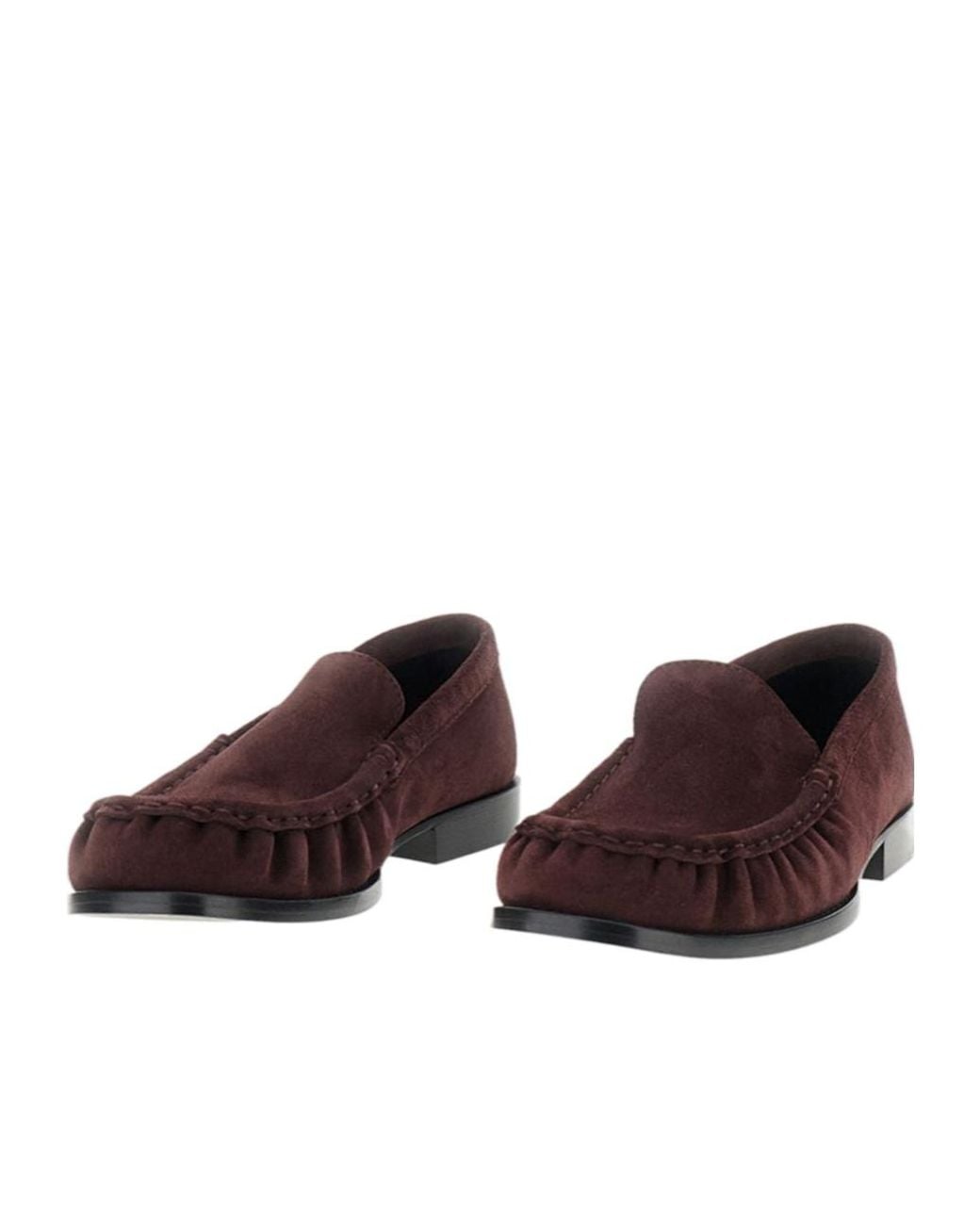 Dries Van Noten Brown Ruched Loafers