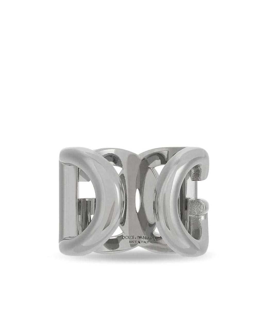 Dolce & Gabbana White Dg Logo Ring for men