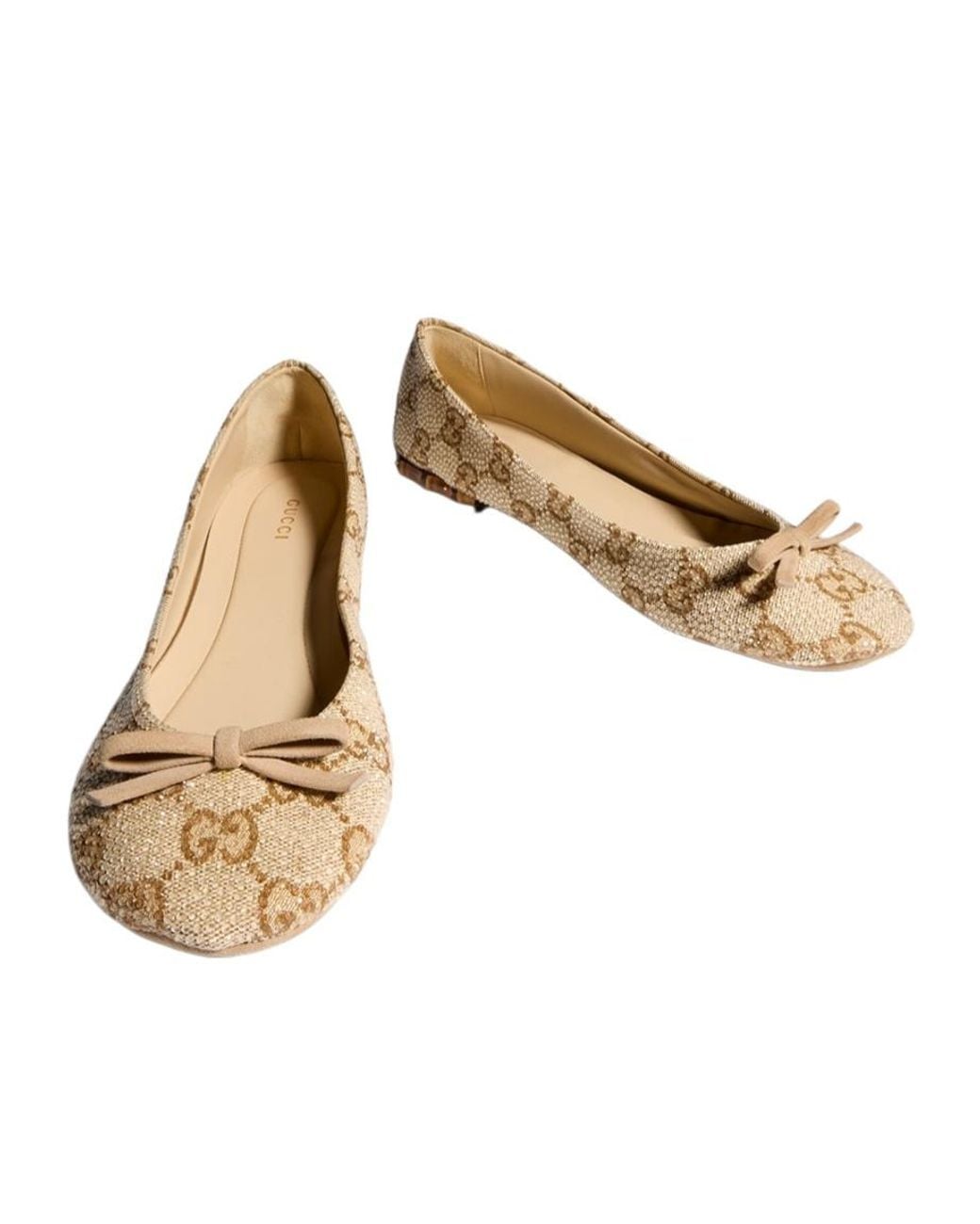 Gucci Natural Crystal Ballerina With Bamboo