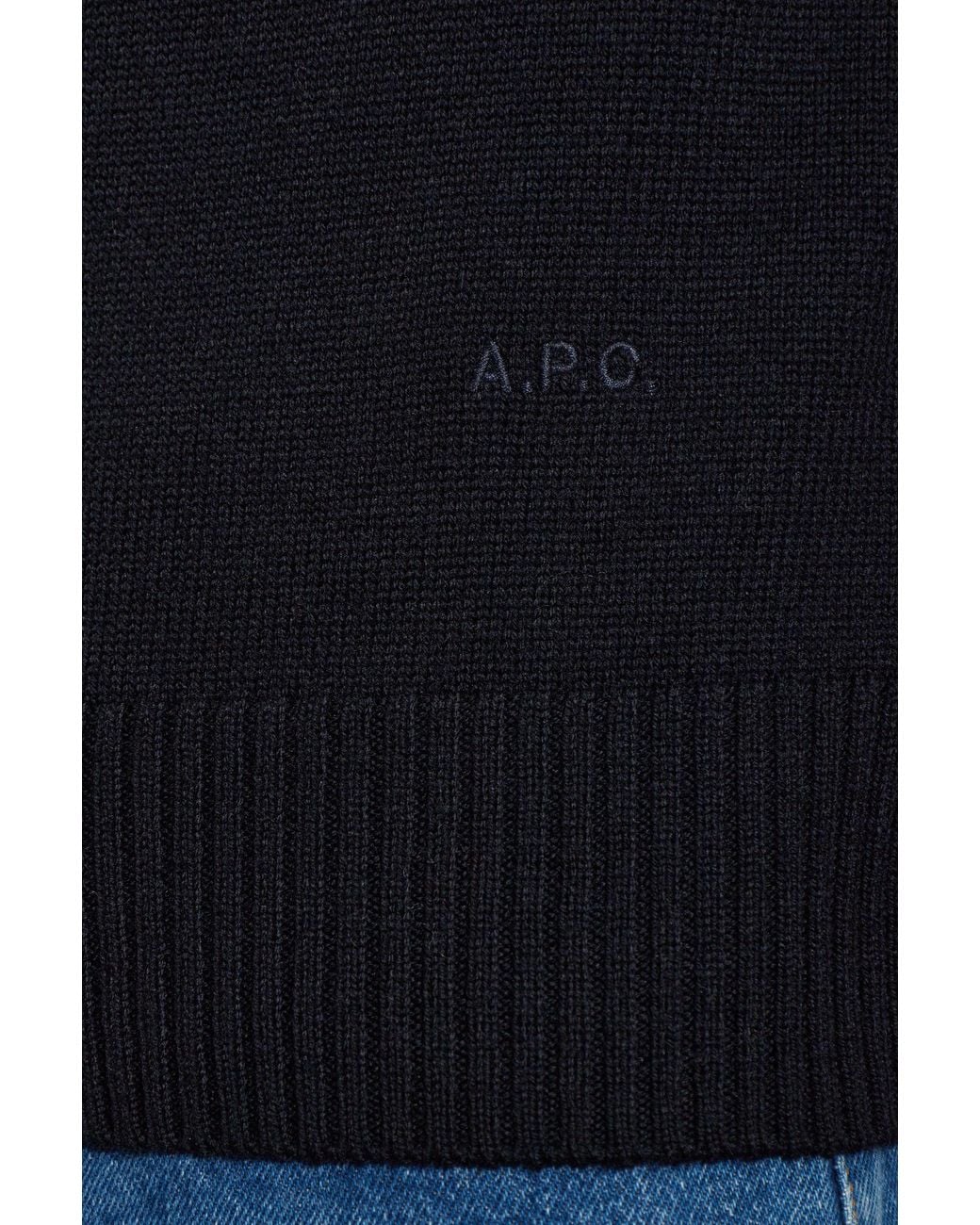 A.P.C. Black Amelle Striped Knitted Sweater