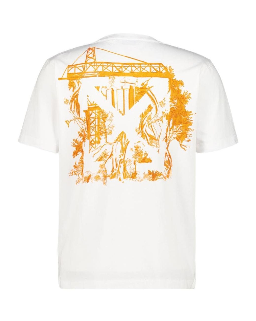 Off-White c/o Virgil Abloh White Arrows-Print Cotton T-Shirt for men