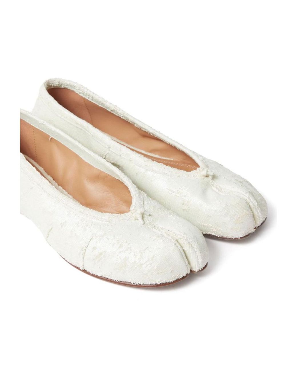 Maison Margiela White Split-Toe Flat Shoes