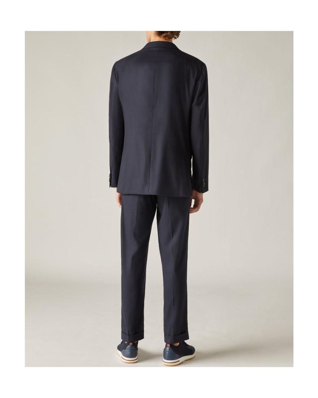 Loro Piana Blue Single-Breasted Tailored Blazer for men