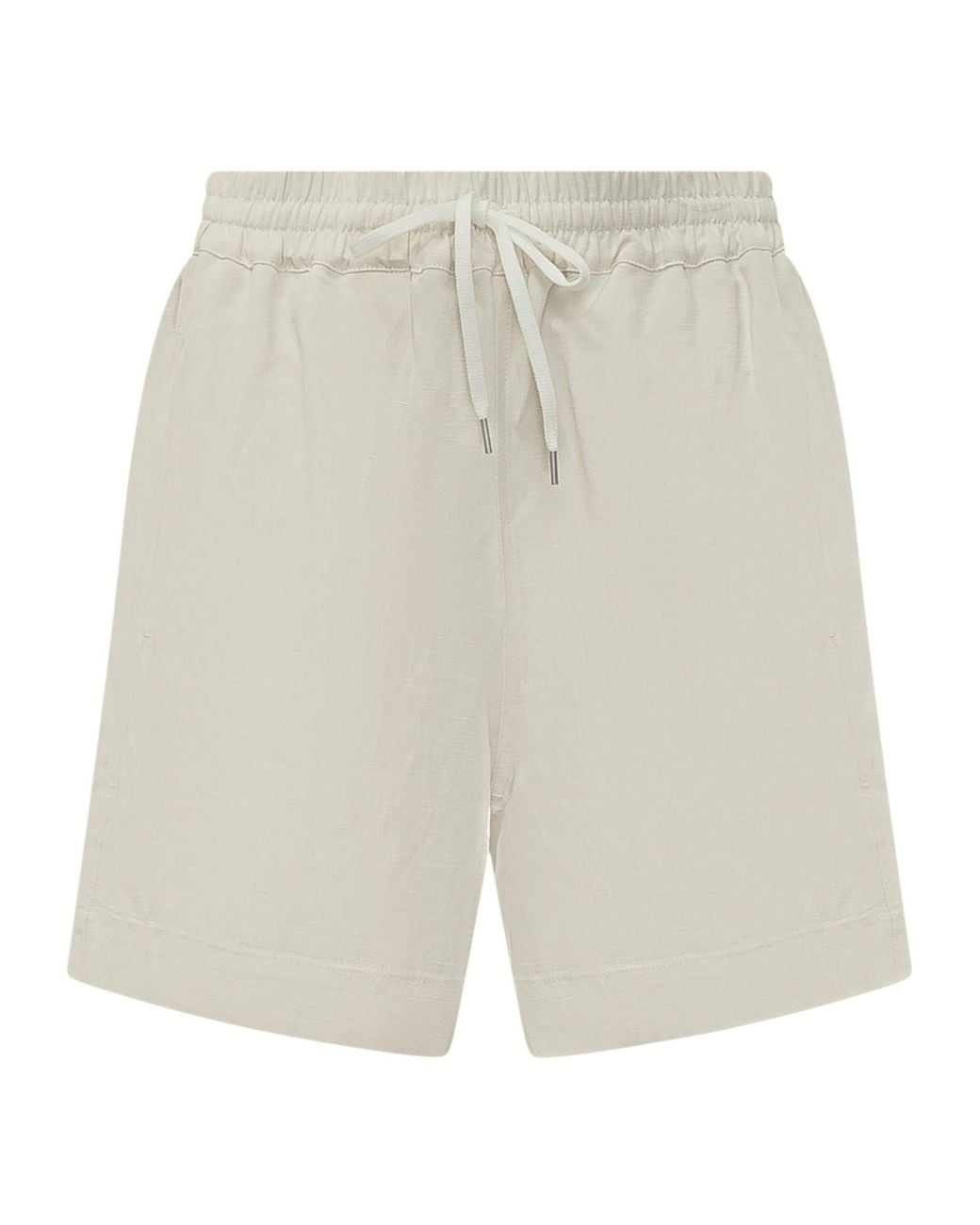 Studio Nicholson White Elastic Drawstring Shorts