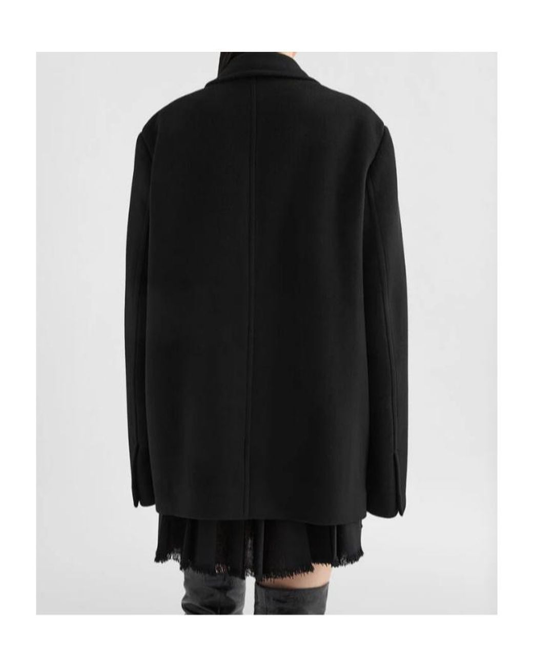 Jil Sander Black Concealed Fastened Coat