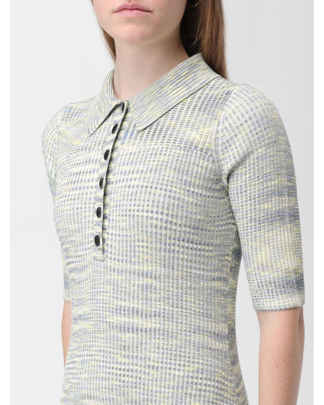 Proenza Schouler Gray Button Dress