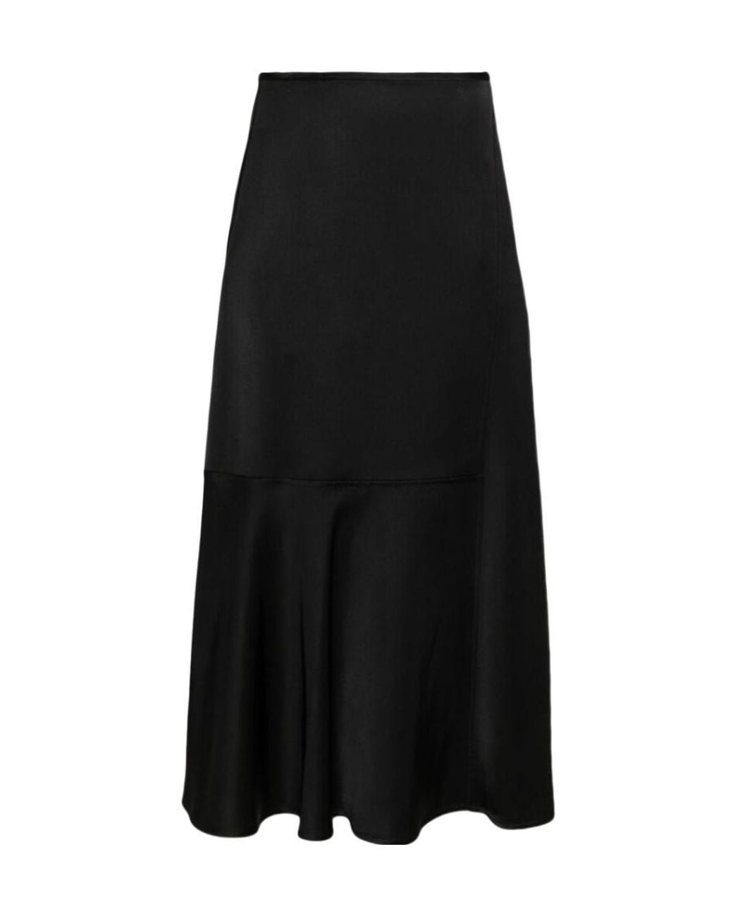 Jil Sander Black High-Waist Panelled Midi Skirt