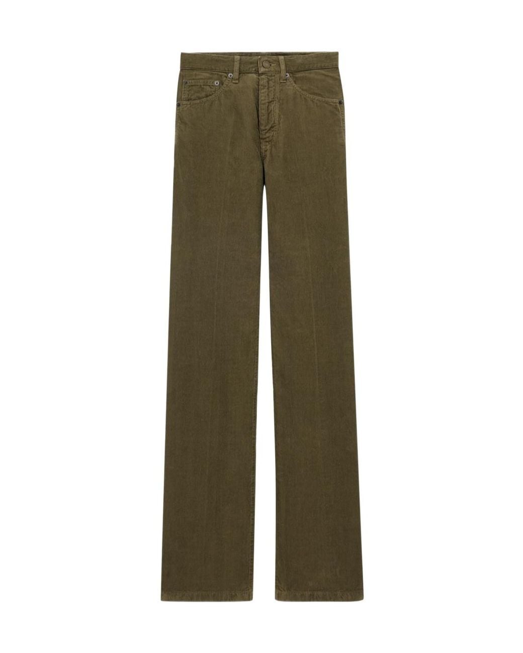 Saint Laurent Green Clyde High Waist Pants