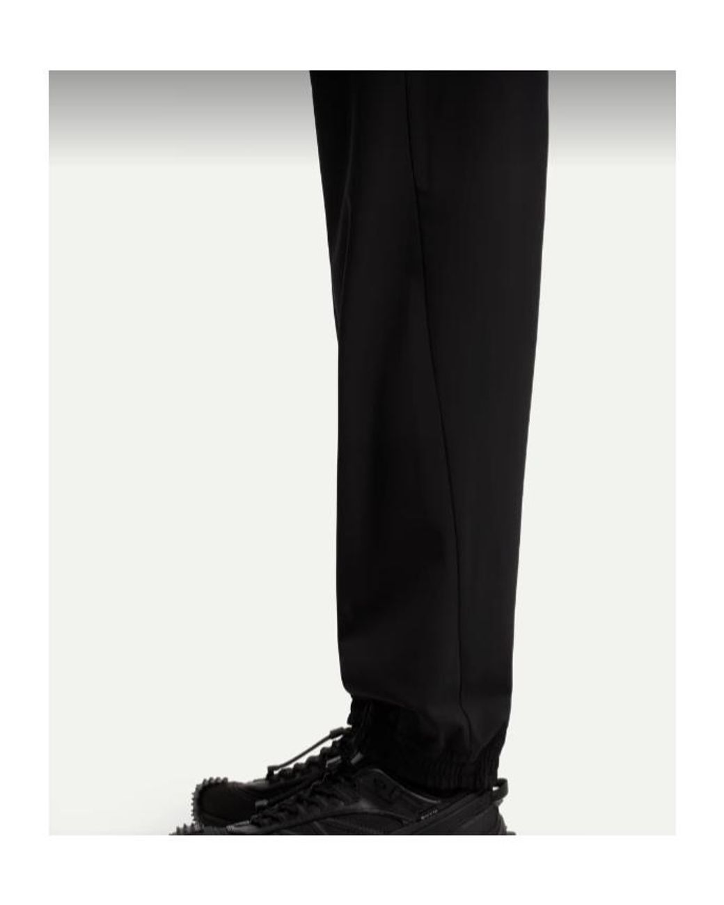Moncler Black Logo Patch Jogging Pants for men