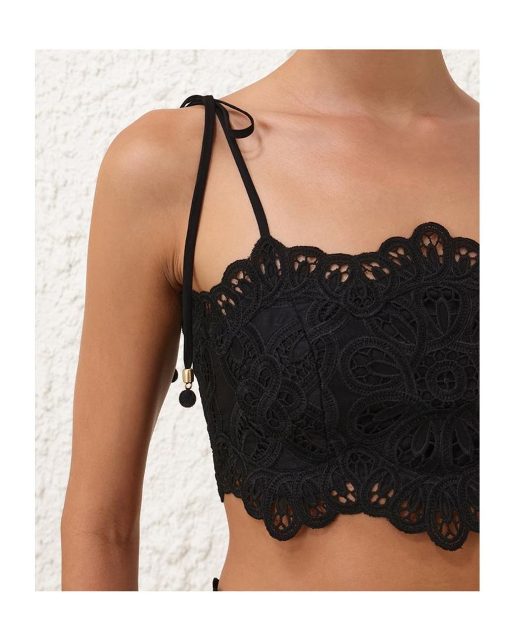 Zimmermann Black Rhiannon Embroidered Bodice