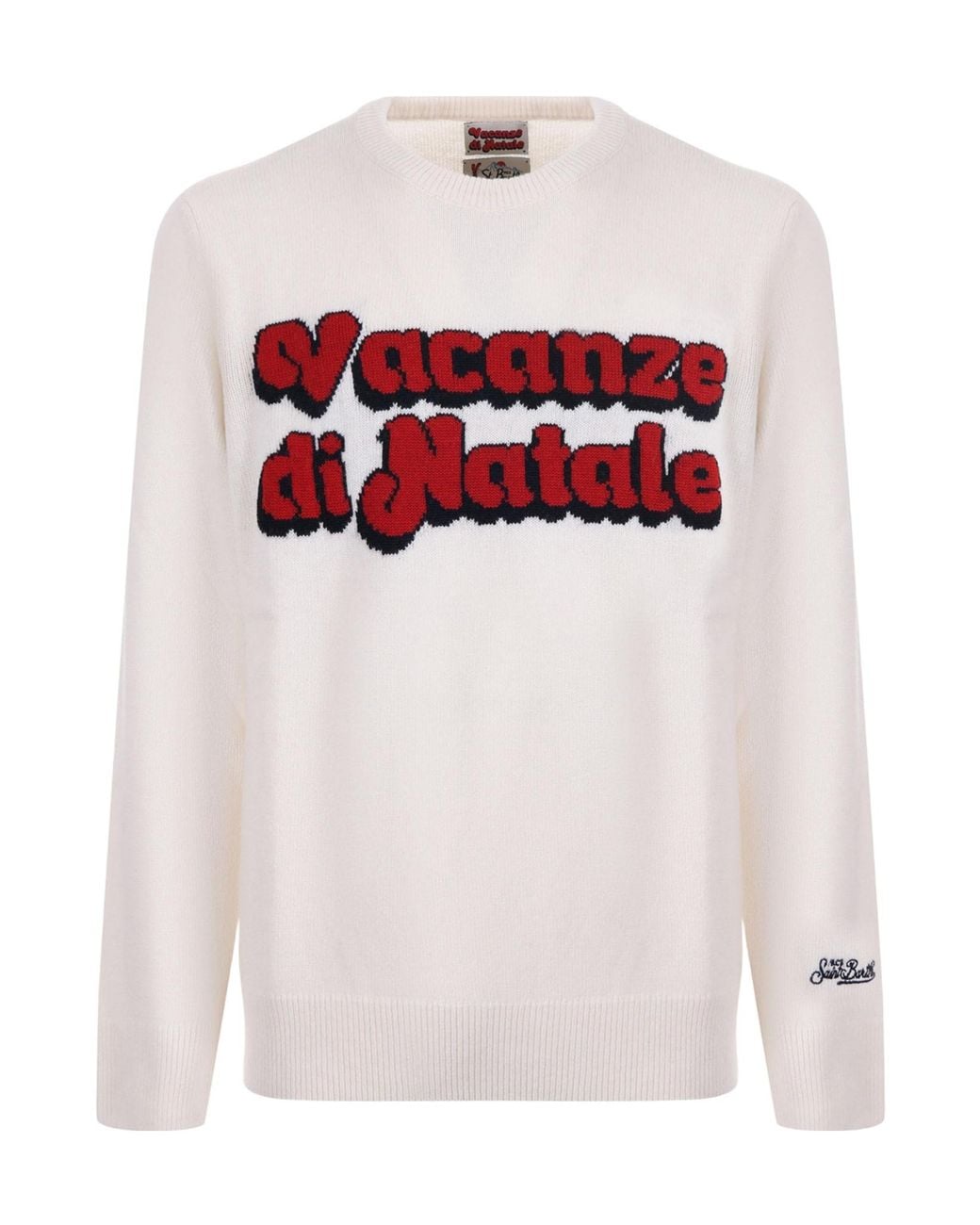 Mc2 Saint Barth White Vacanze Di Natale Knitwear for men