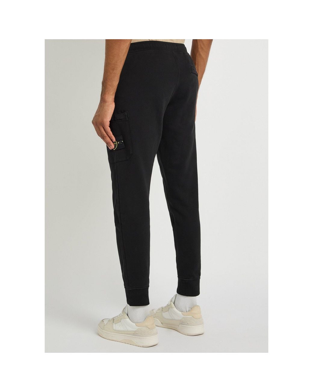 Stone Island Black Cotton Casual Pants for men