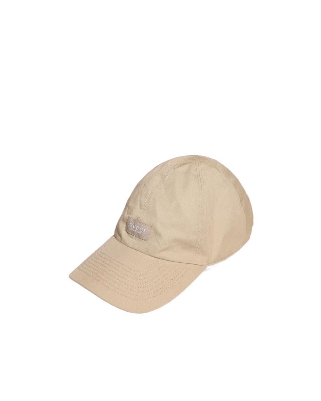 Gucci Natural Cotton Canvas Baseball Hat for men