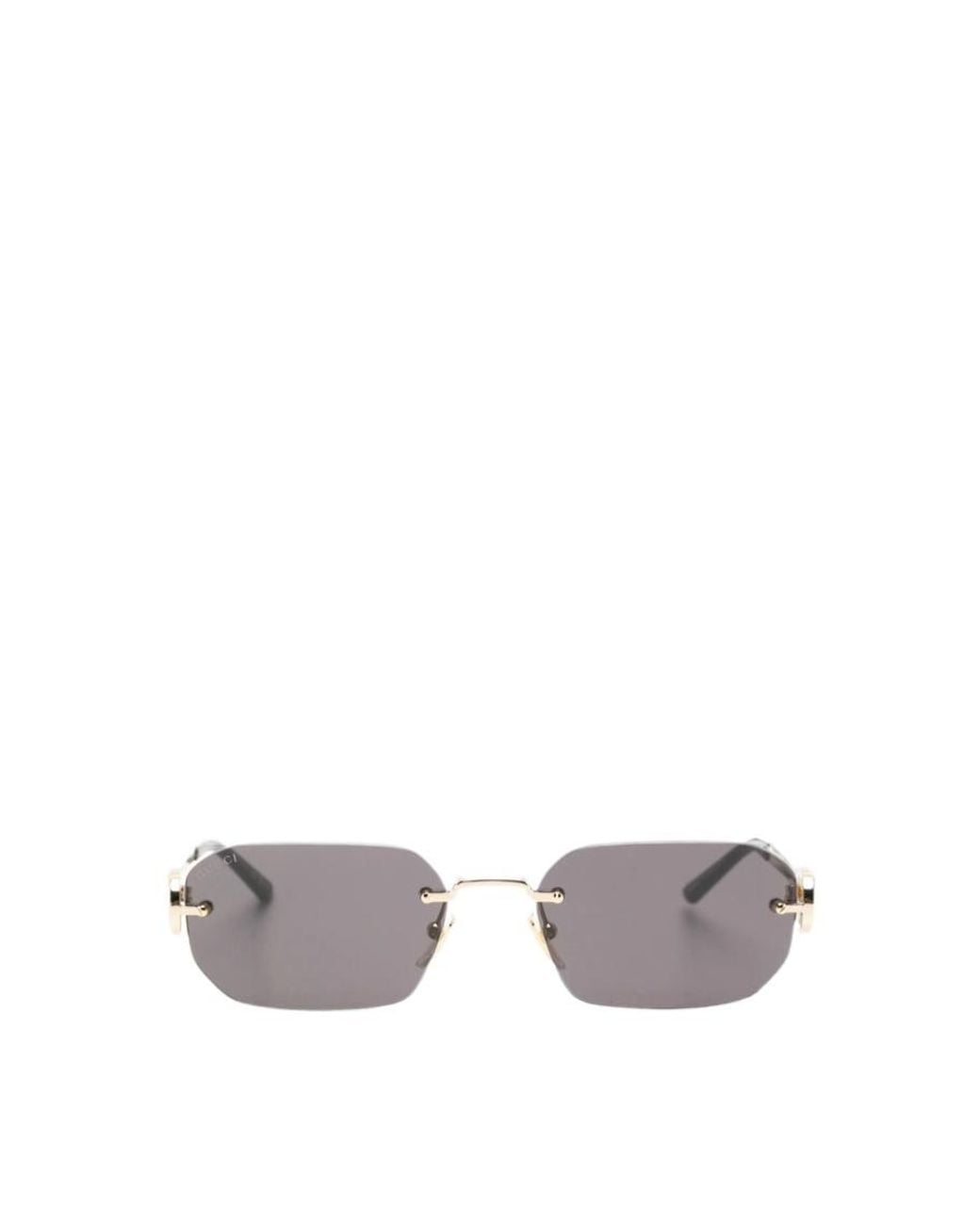Gucci Metallic Eyewear Rectangular Frame Sunglasses