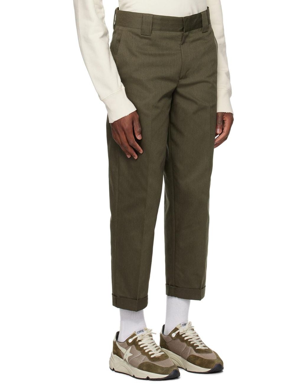 Golden Goose Deluxe Brand Green Logo Casual Pants for men