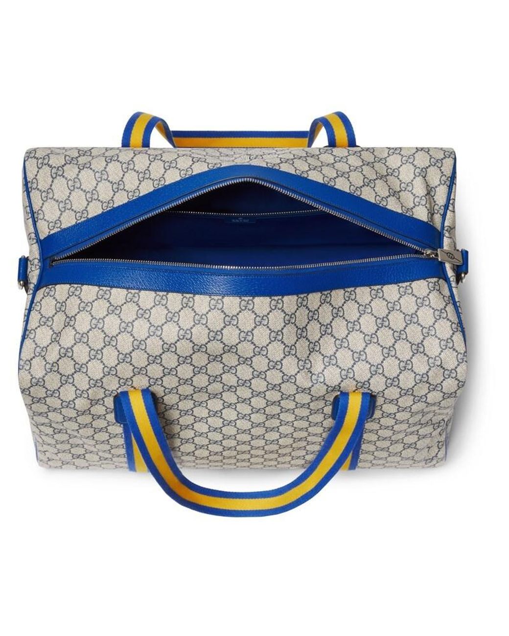 Gucci Blue Medium Duffle Bag With Web for men