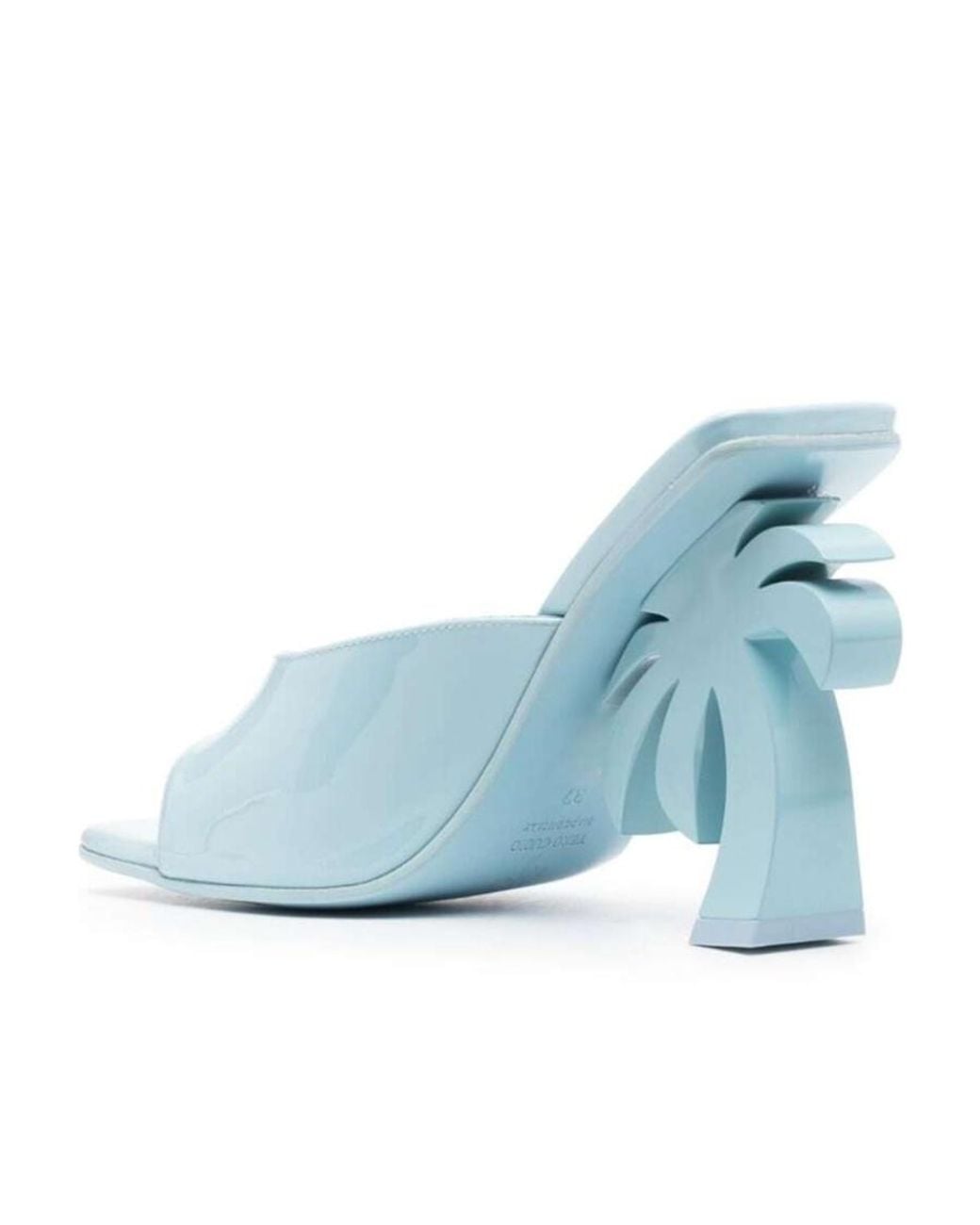 Palm Angels Blue Palm Detailed Heeled Sandals