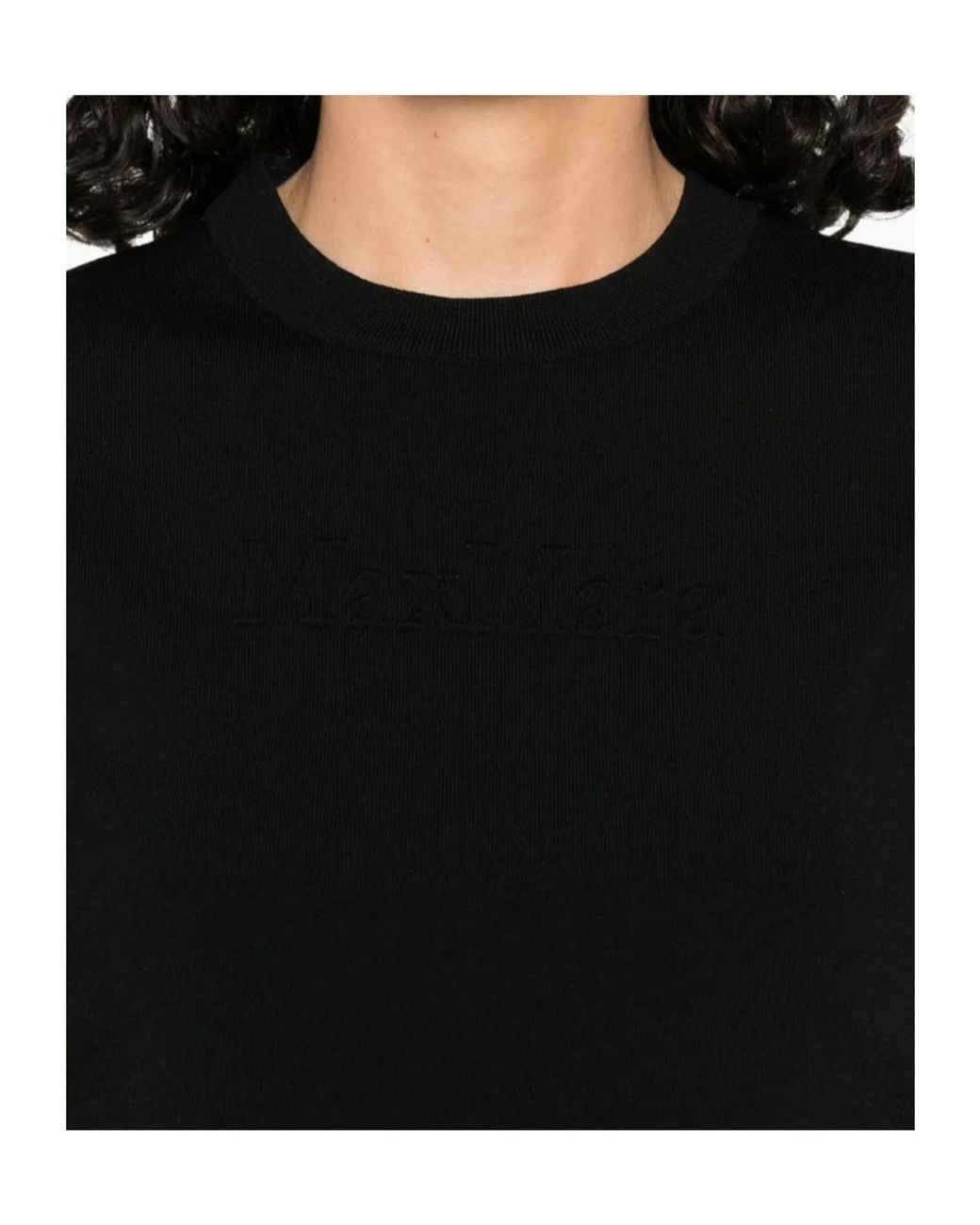 Max Mara Black Adelio Crewneck Short-Sleeved T-Shirt