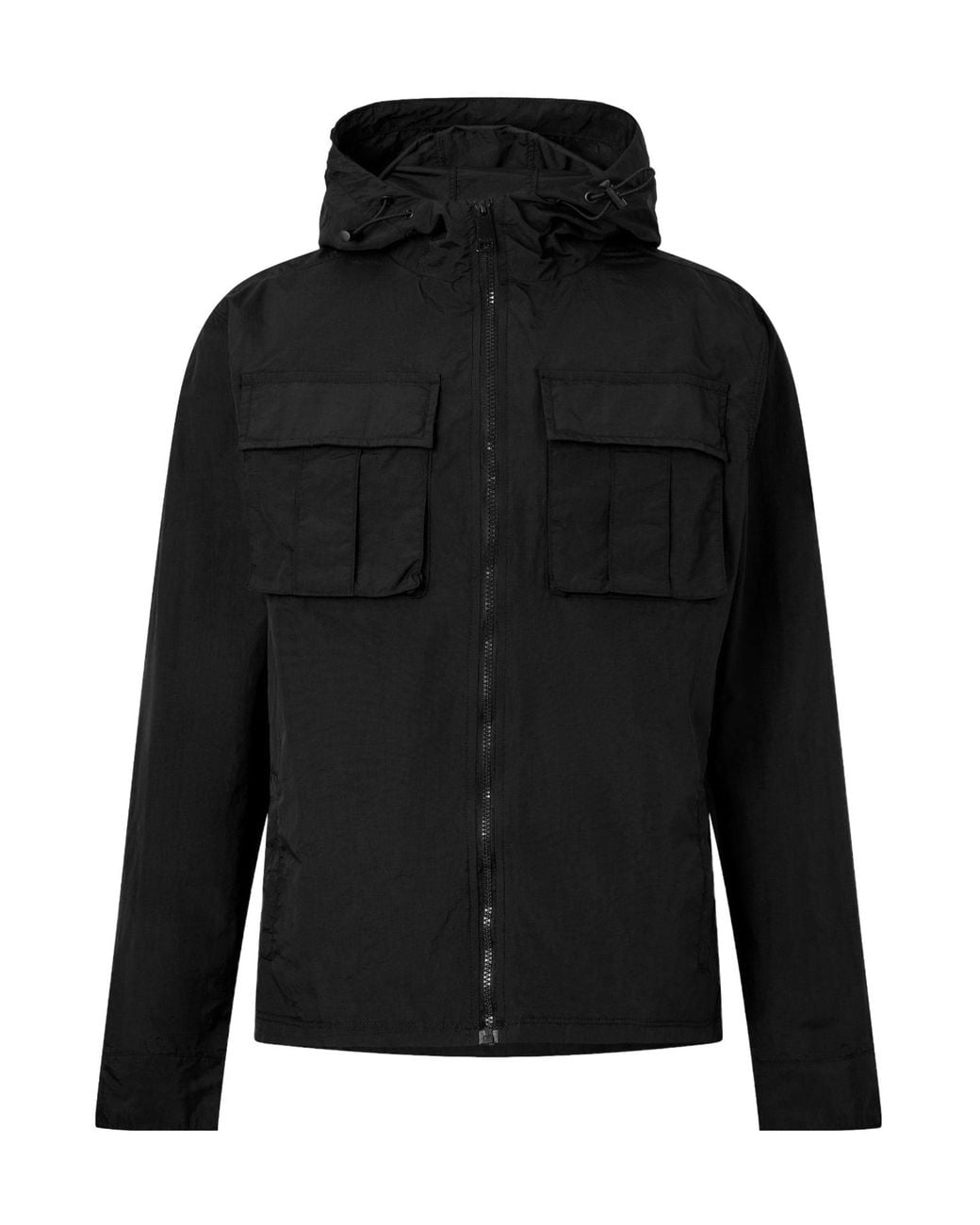 Prada Black Hooded Zip Jacket for men