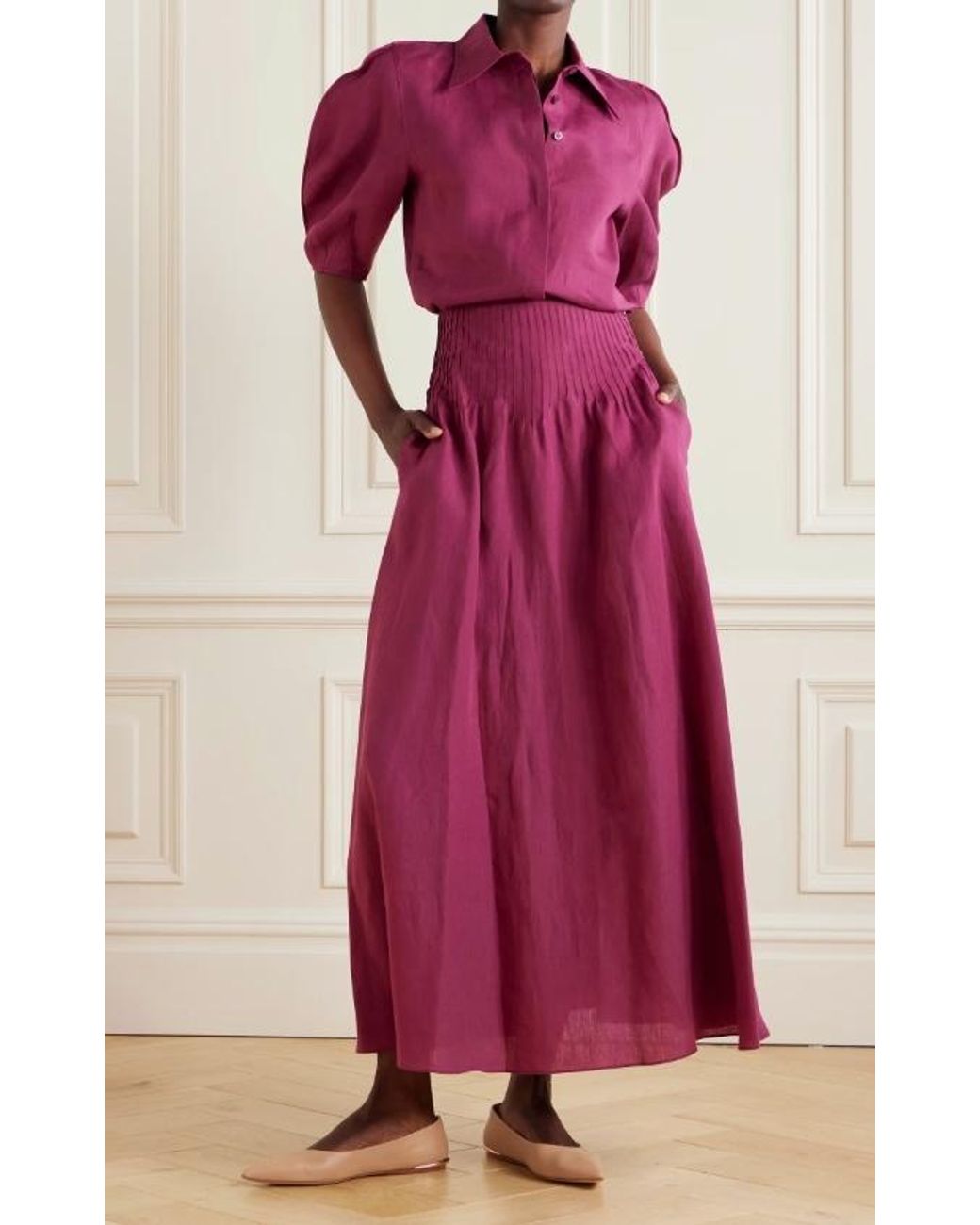 Gabriela Hearst Purple Penelope Skirt