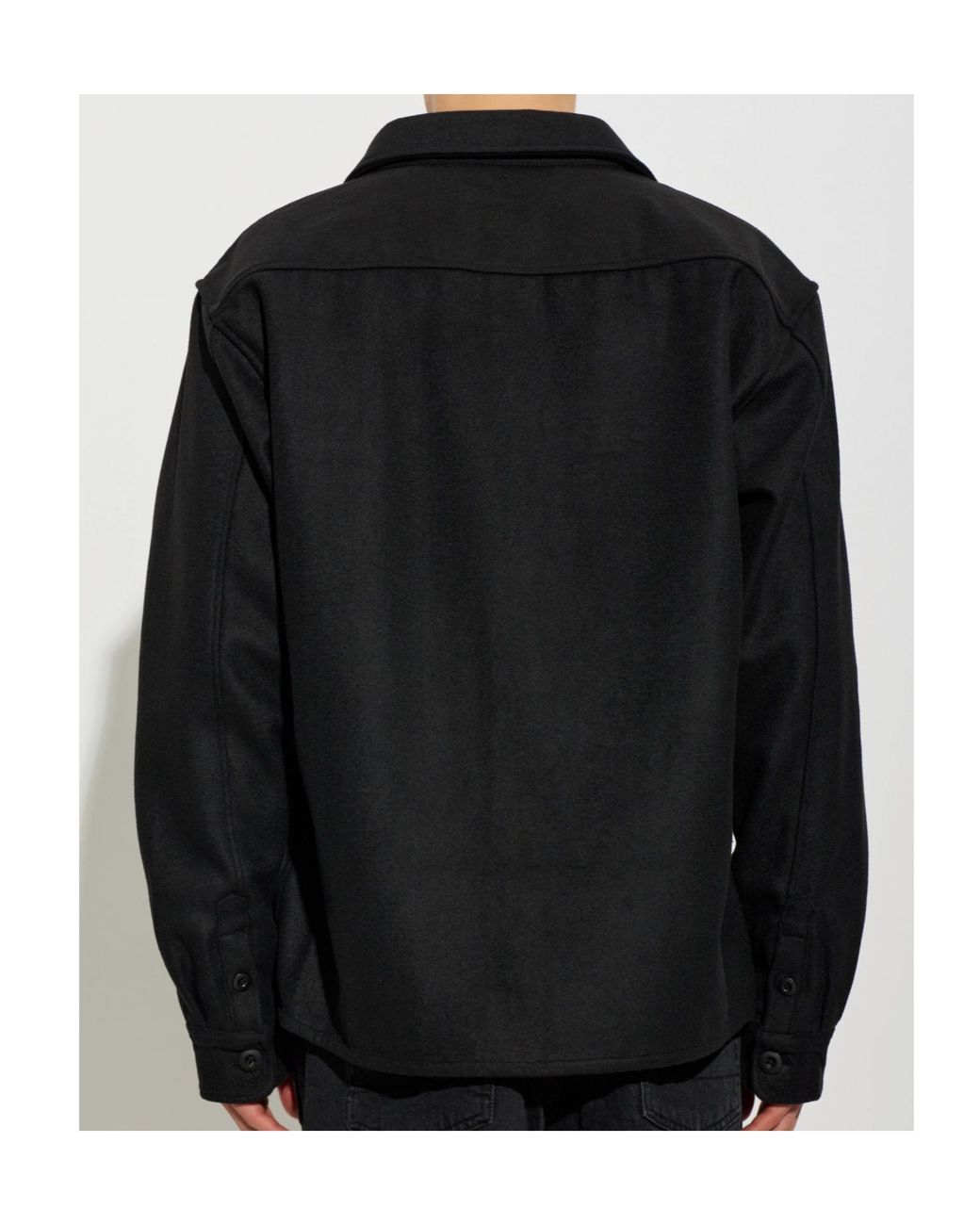 AllSaints Black Casbah Logo Overshirt for men