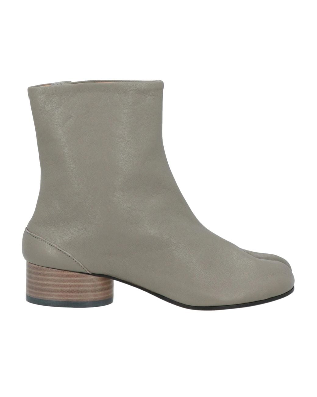 Maison Margiela Gray Leather Ankle Boots