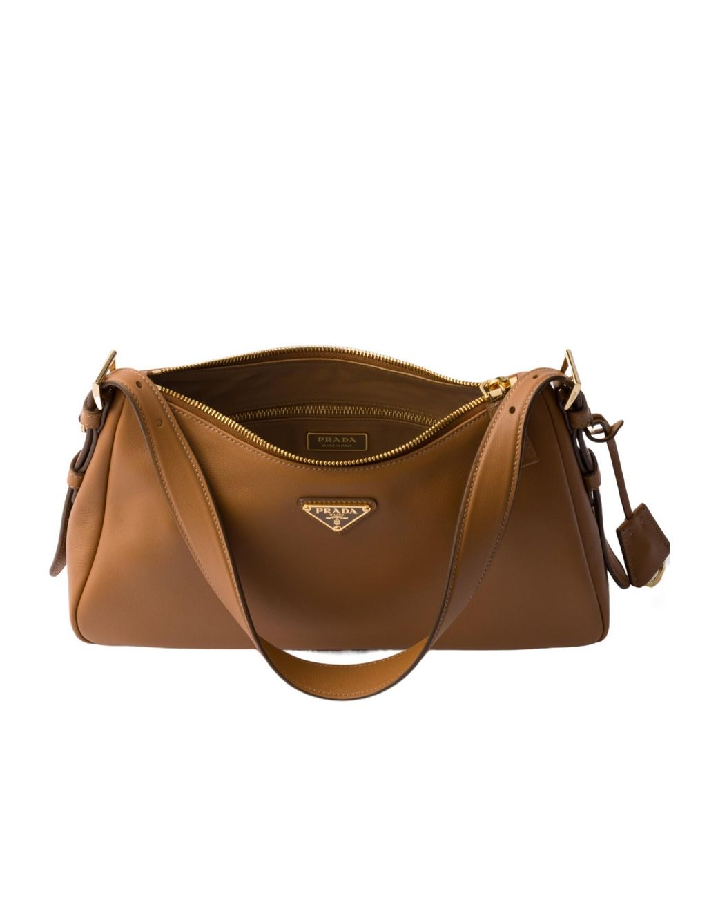 Prada Brown Aimée Zipped Medium Shoulder Bag
