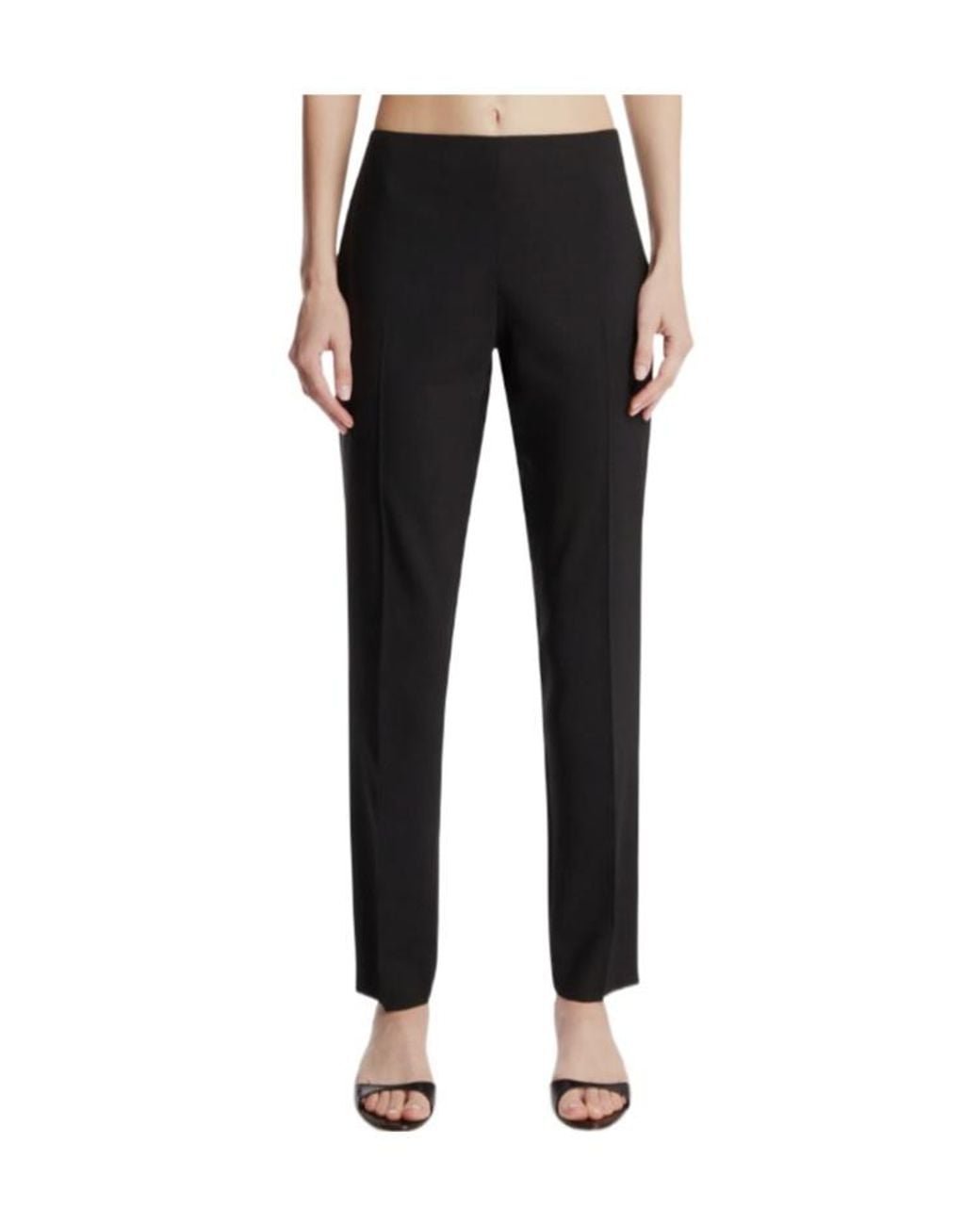 The Row Black Pleated Stright Leg Pants