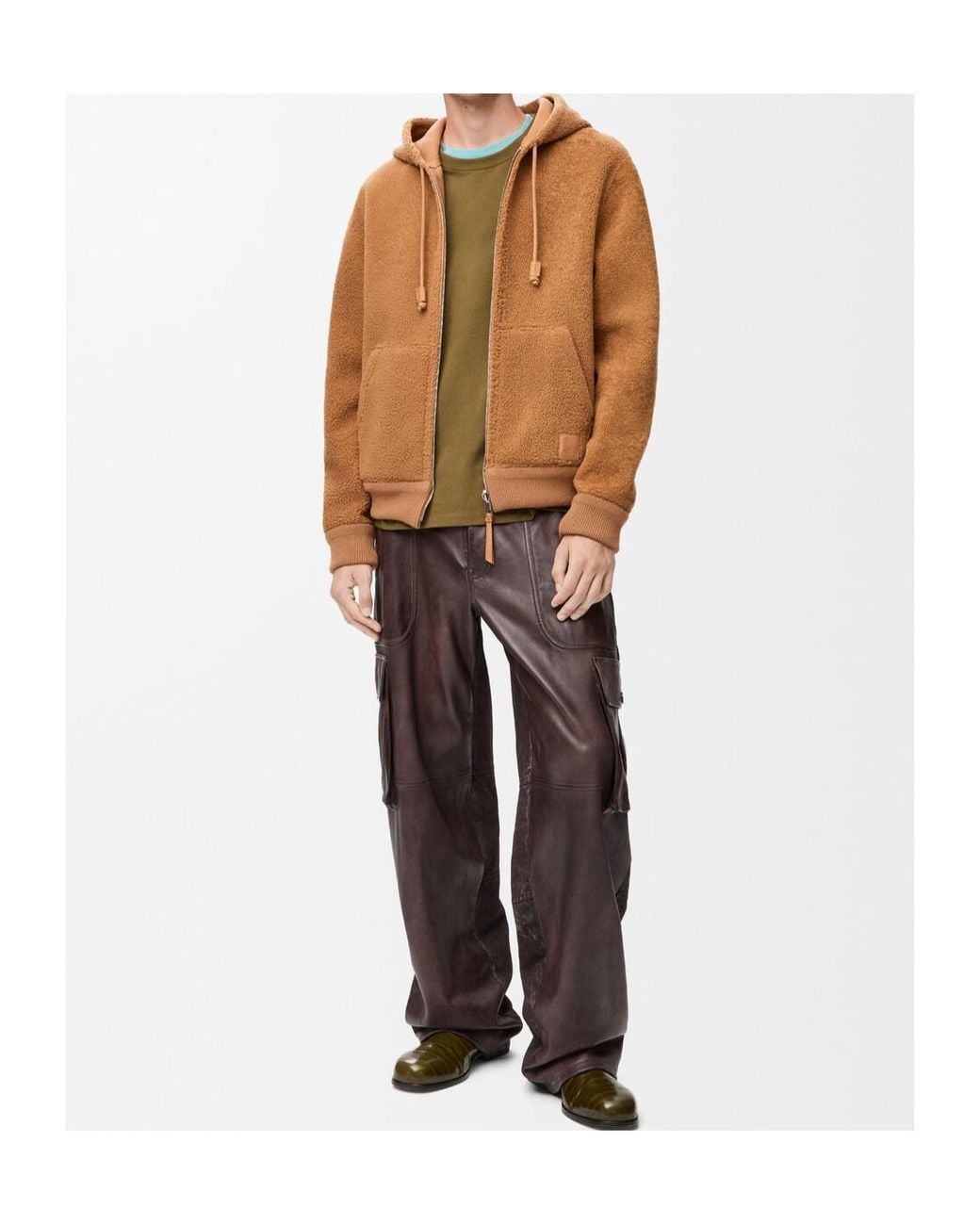 Loewe Natural Hooded Reversible Leather Jacket for men