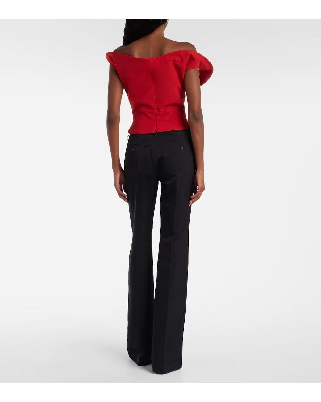 Magda Butrym Red Asymmetrical Top