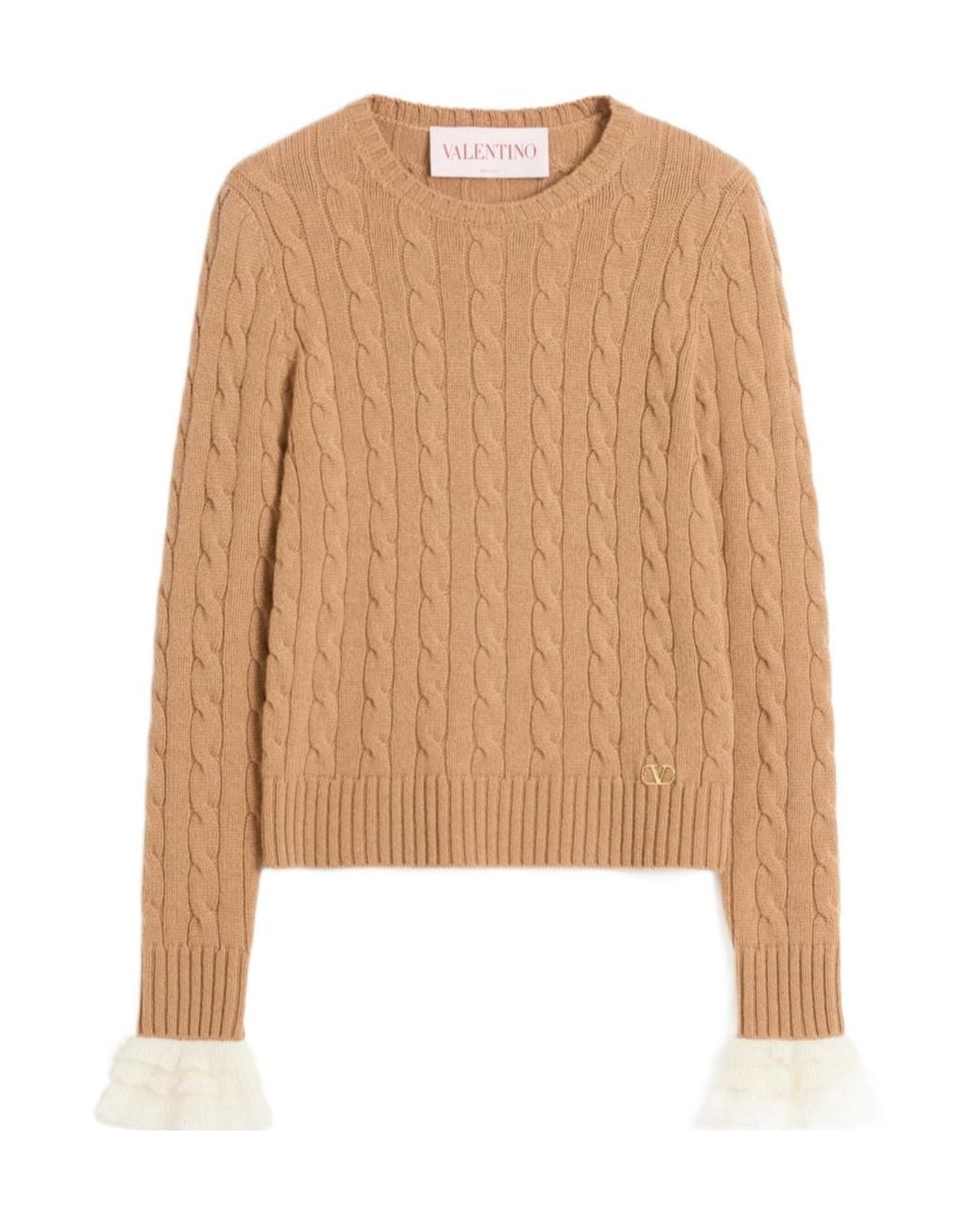 Valentino Natural Crewneck Long-Sleeved Jumper