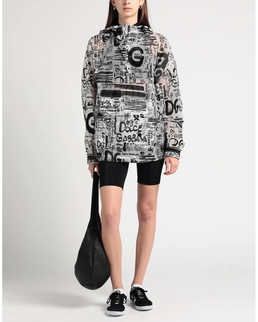 Dolce & Gabbana Gray Minimalist Hooded Trench Coat