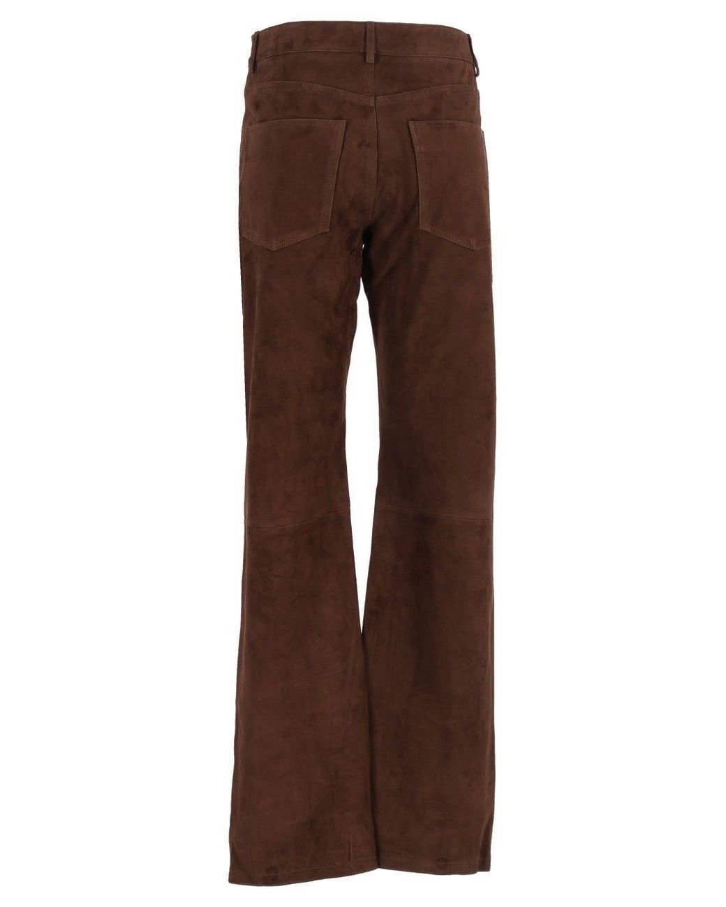 Arma Brown Jean Suede Flared Pants