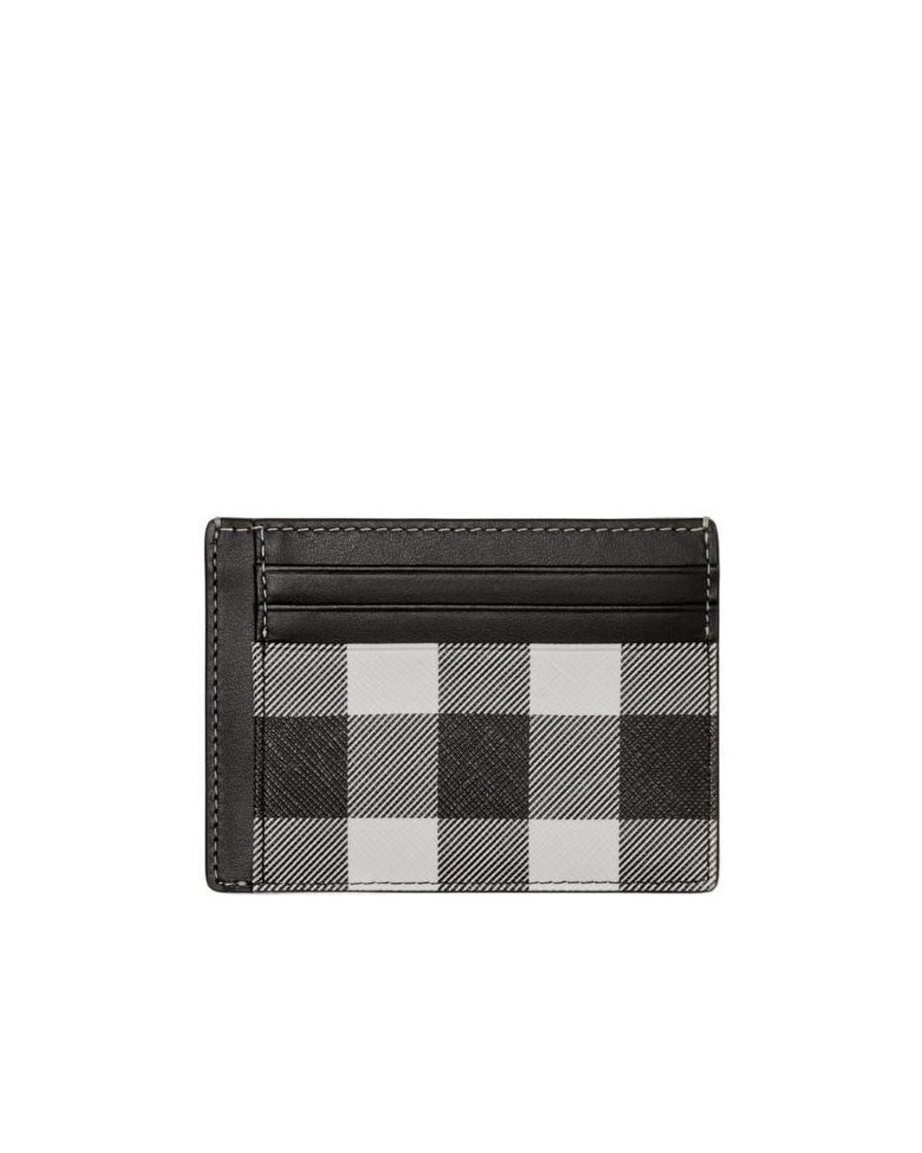 Burberry Black Check-Print Card Case for men
