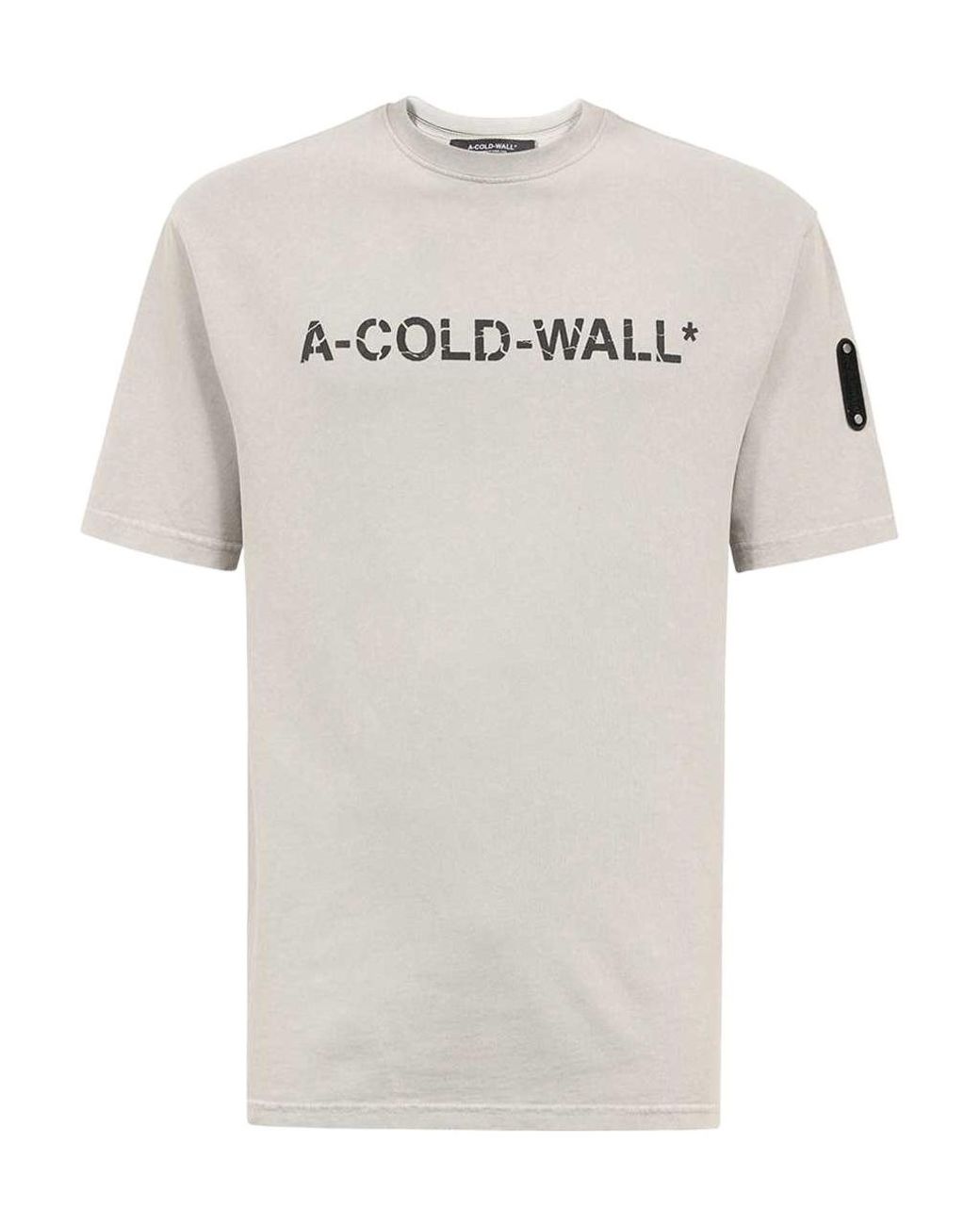 A_COLD_WALL* White Overdye Logo-Print T-Shirt for men