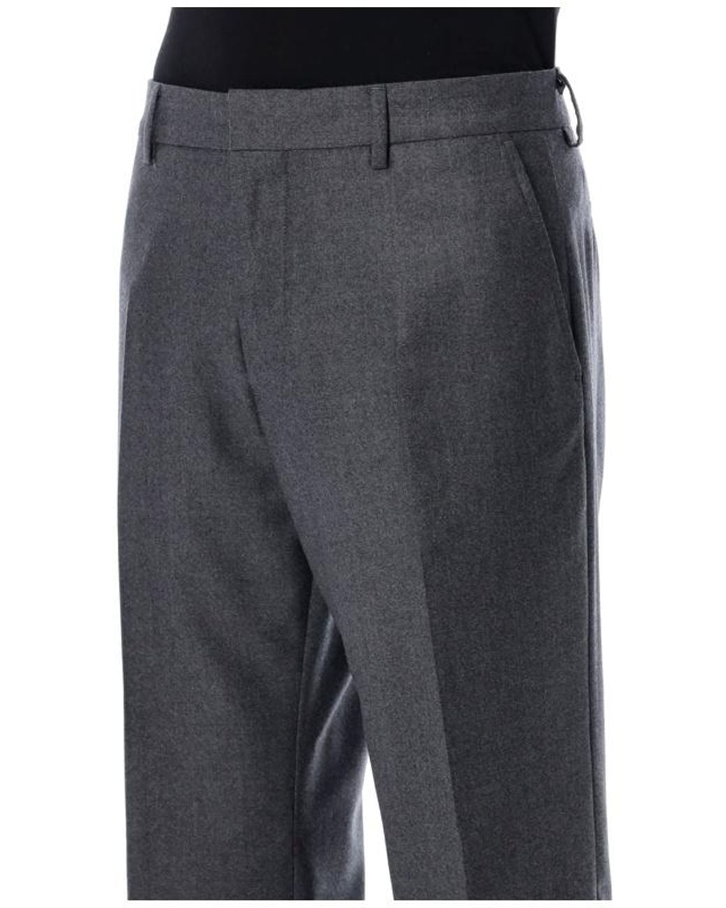 AMI Black Ami Paris Wool Classic Trousers for men